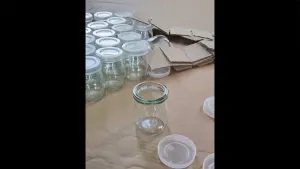 Frascos de vidrio para pudín