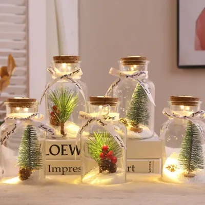 Botellas de vidrio decorativas