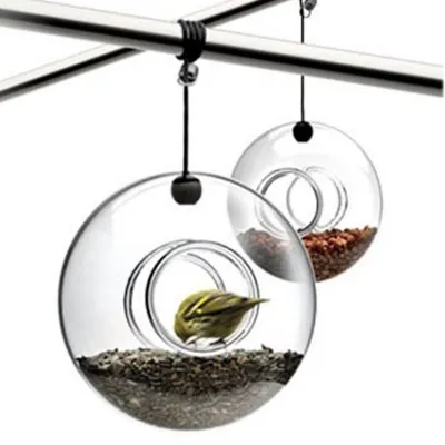 Comederos para aves de vidrio
