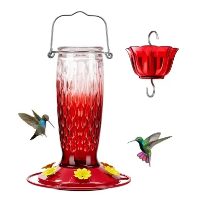 Comederos para aves de vidrio