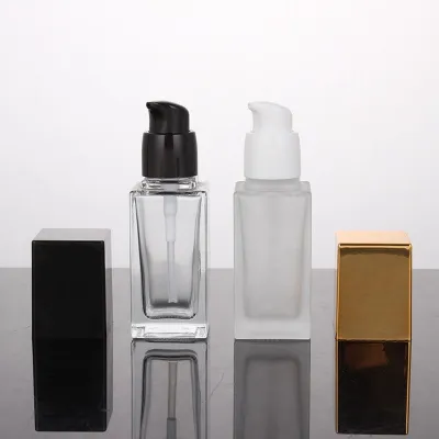 Frascos de vidrio con dosificador para envases de base de maquillaje