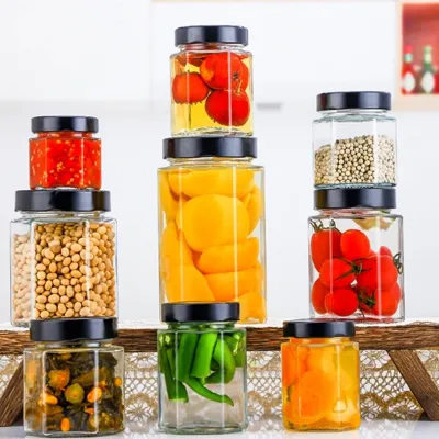Estilos de botellas de vidrio para almacenar alimentos disponibles
