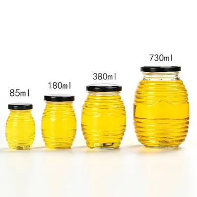 Estilos de frascos de vidrio para miel disponibles