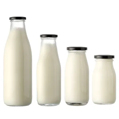 Botellas de leche de vidrio estándar (200ml / 250ml / 500ml / 1000ml)