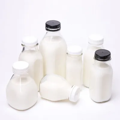 Botellas de leche cuadradas de vidrio (300ml / 400ml / 500ml / 1000ml)