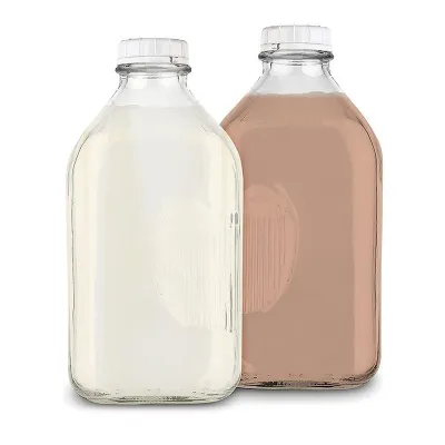 Botellas de leche de vidrio de 64 onzas