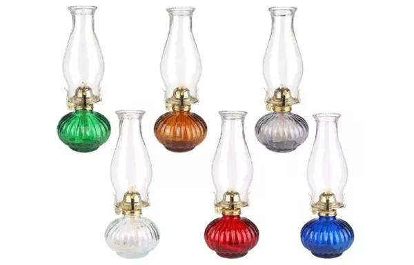 Botellas de vidrio para lámparas de aceite