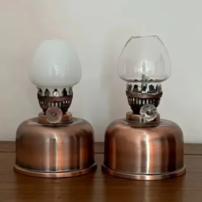 Botellas de vidrio para lámparas de aceite