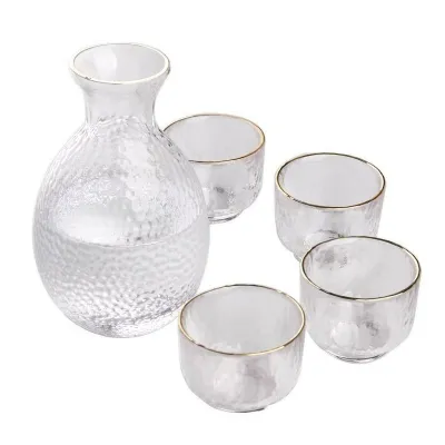 Sets de botellas de sake de vidrio esmerilado