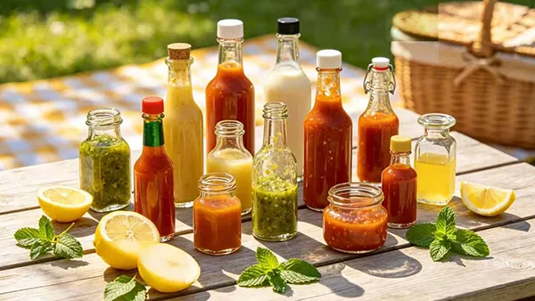 Botellas de vidrio para salsas