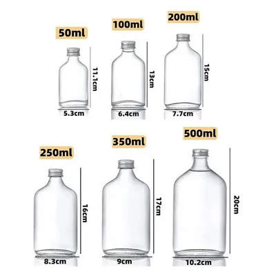 Estilos de botellas de vidrio para salsas disponibles