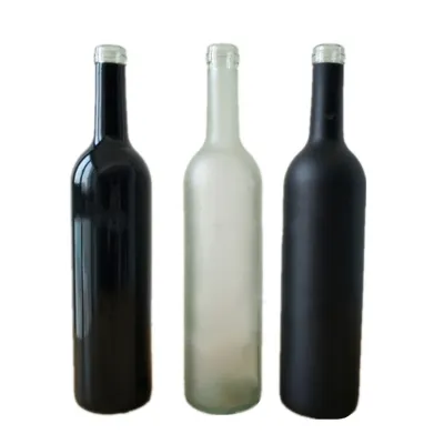 Botellas de vino de vidrio mate y esmerilado (750ml)
