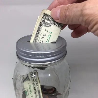 Insertos con ranura para monedas para tapas de frascos mason